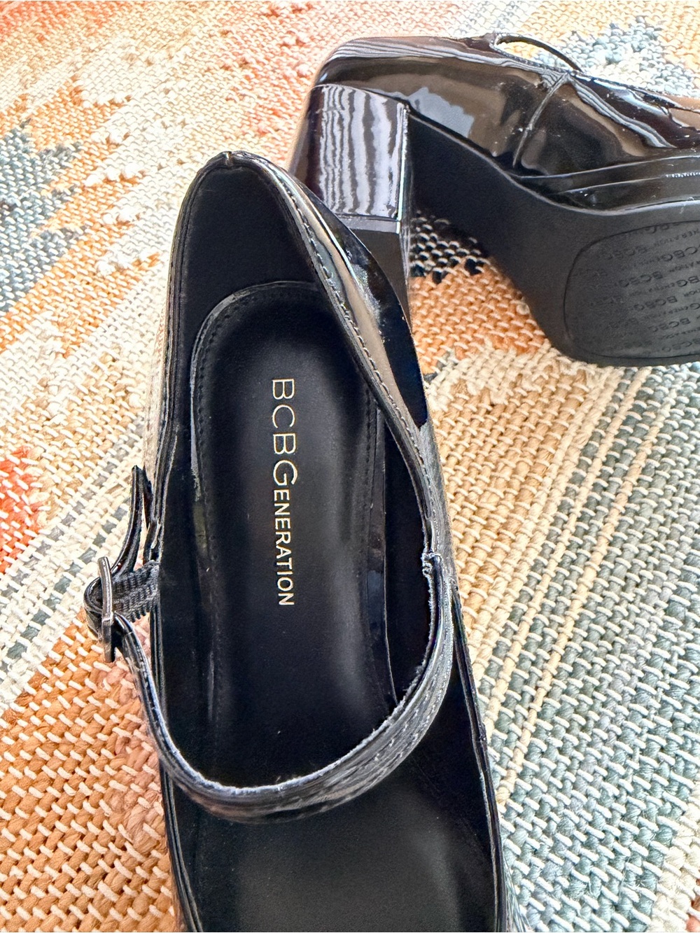 CBG Generation Black Patent Leather Mary Jane Block Heel Pumps – Sz 7.5 - Picture 5 of 6